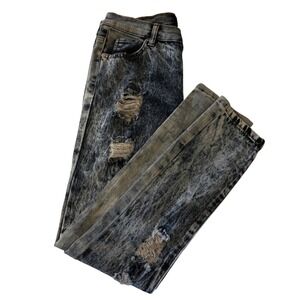 Thrill Jeans Distressed Women's 12 Acid Wash Low‎ Rise Skinny Juniors